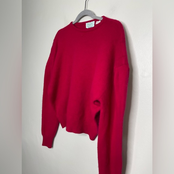 Benetton VTG Made in Italy Berry Bubble Sleeved Lambwool Rabbit Hair Sz 46 US 12 - Picture 3 of 9